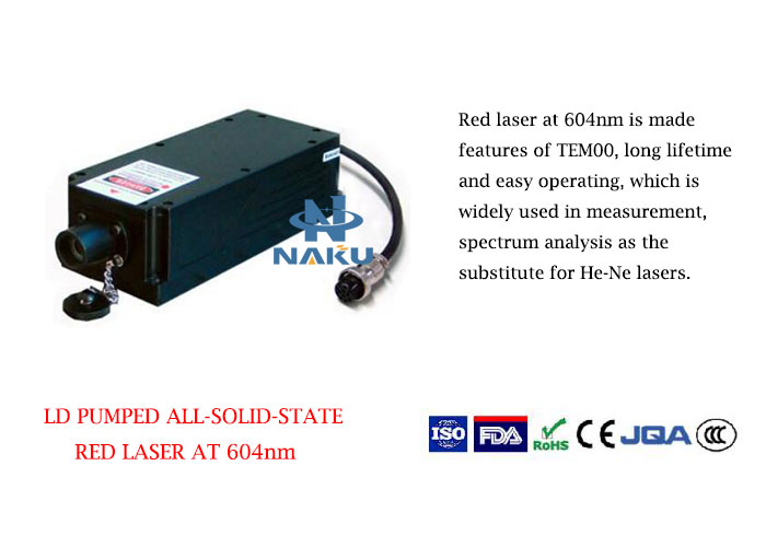 604nm High Stability Red Laser  1~100mW